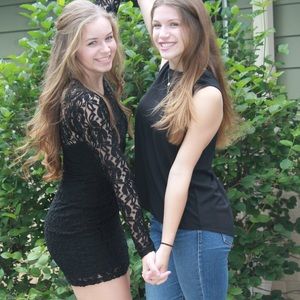 Black Lace Mini Dress